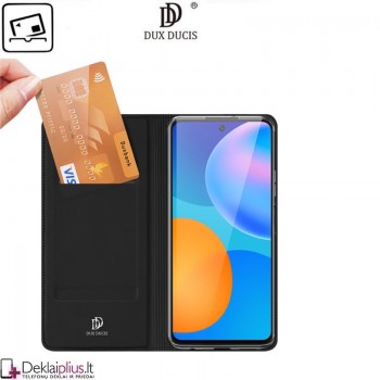 Dux Ducis dirbtinės odos atverčiamas dėklas - juodas (Huawei P Smart (2021) Dux Ducis dirbtinės odos atverčiamas dėklas - juodas (Huawei P Smart (2021)